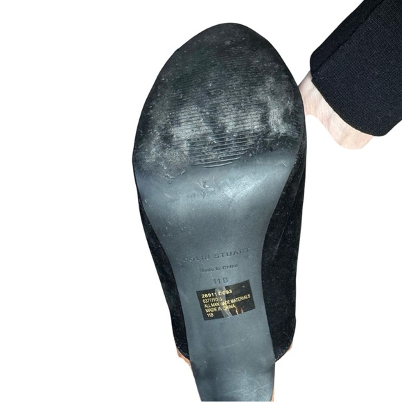 Colin Stuart Womens Black Blue‎ Brown Zip Stiletto Heel Booties Suede Size 11 - Picture 9 of 9